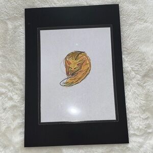 Digital book illustration print by me from my book illustration book cat sketch